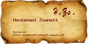 Heckenast Zsanett névjegykártya